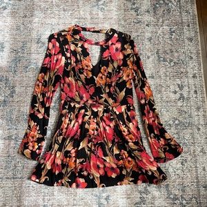 Free People Bell Sleeve Mini Dress